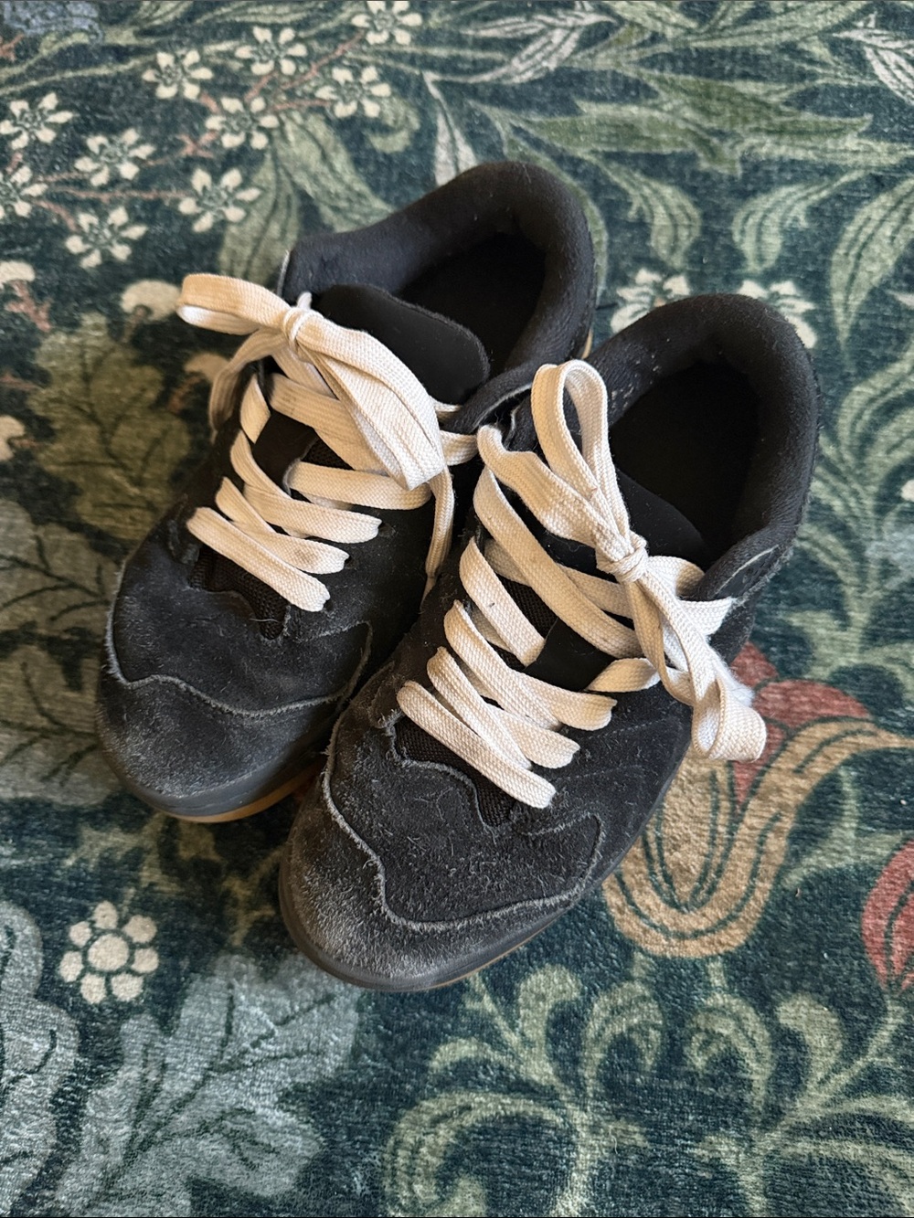 Jordan Kids Black and White Lace-Up Sneakers